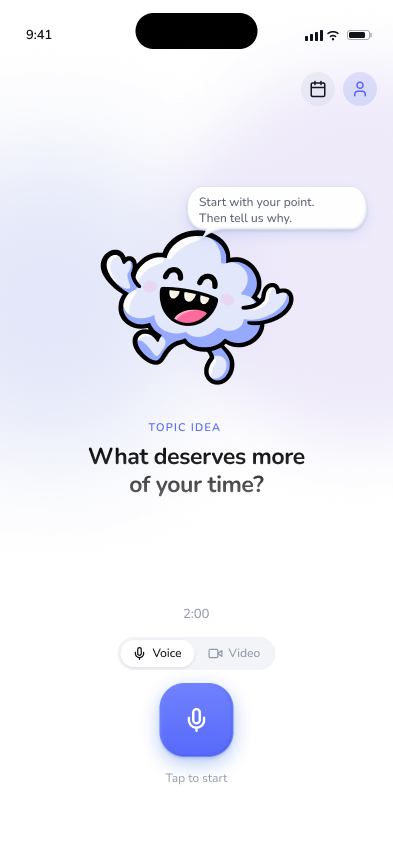 LevelYap daily practice screen